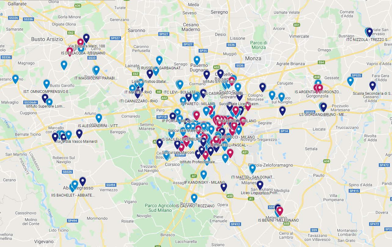 Scuola di secondo grado nella città metropolitana